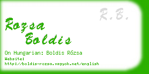 rozsa boldis business card